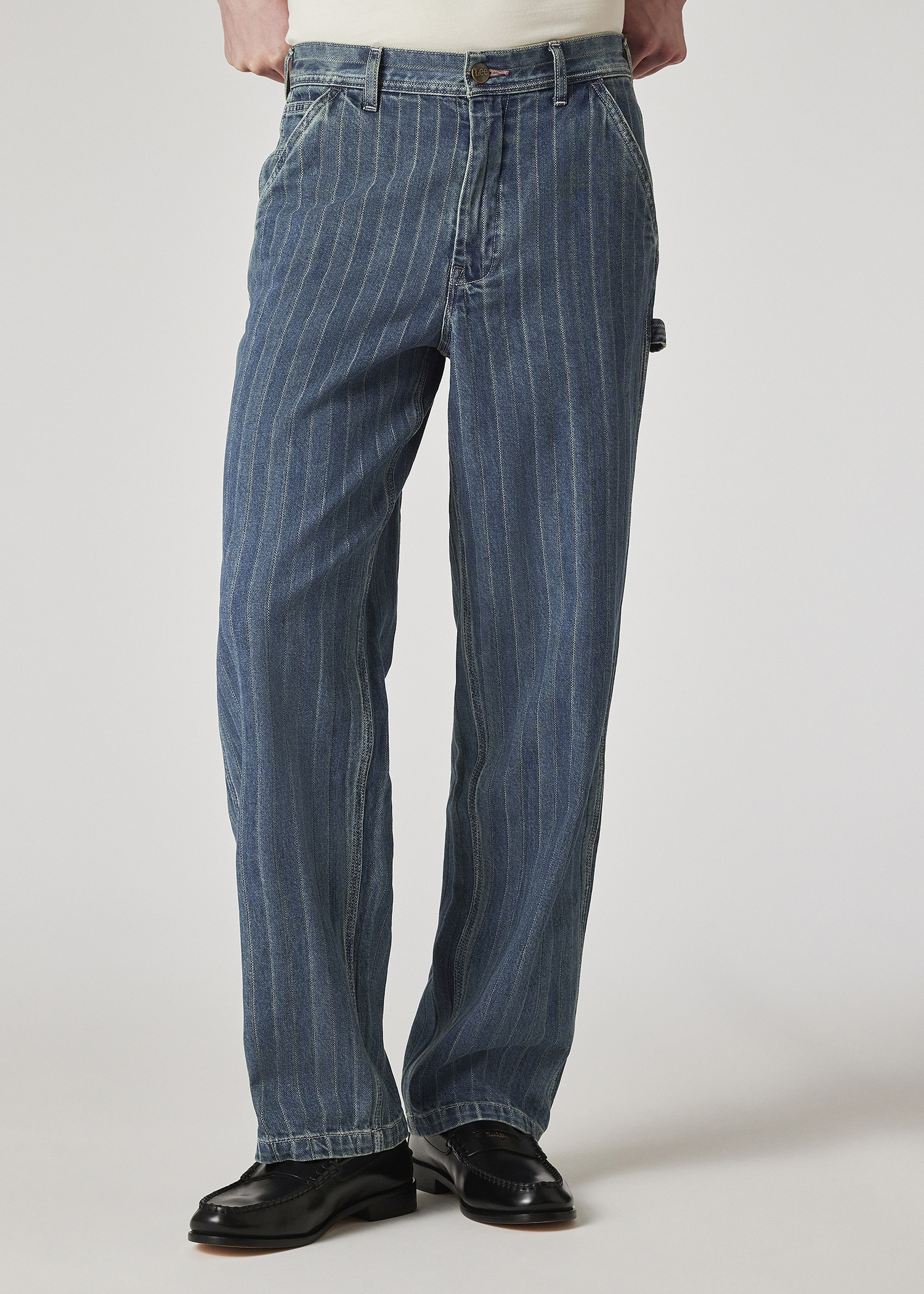 Paul Smith + Lee® Mid-Wash Carpenter Pants - 4