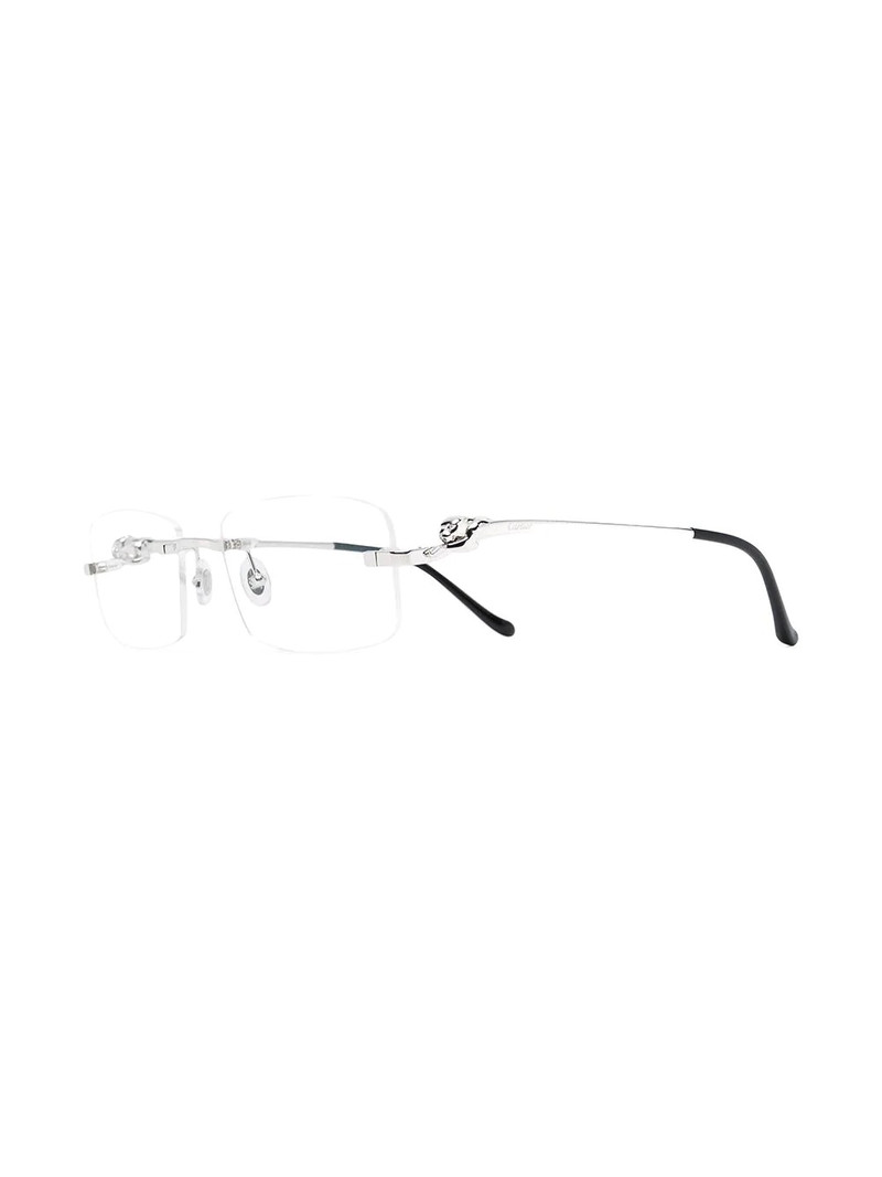 Cartier rimless square frame glasses outlook