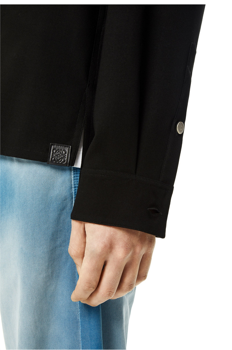 Metal button overshirt in wool 5