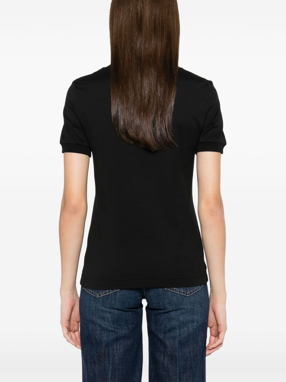 lace-detailed T-shirt - 4