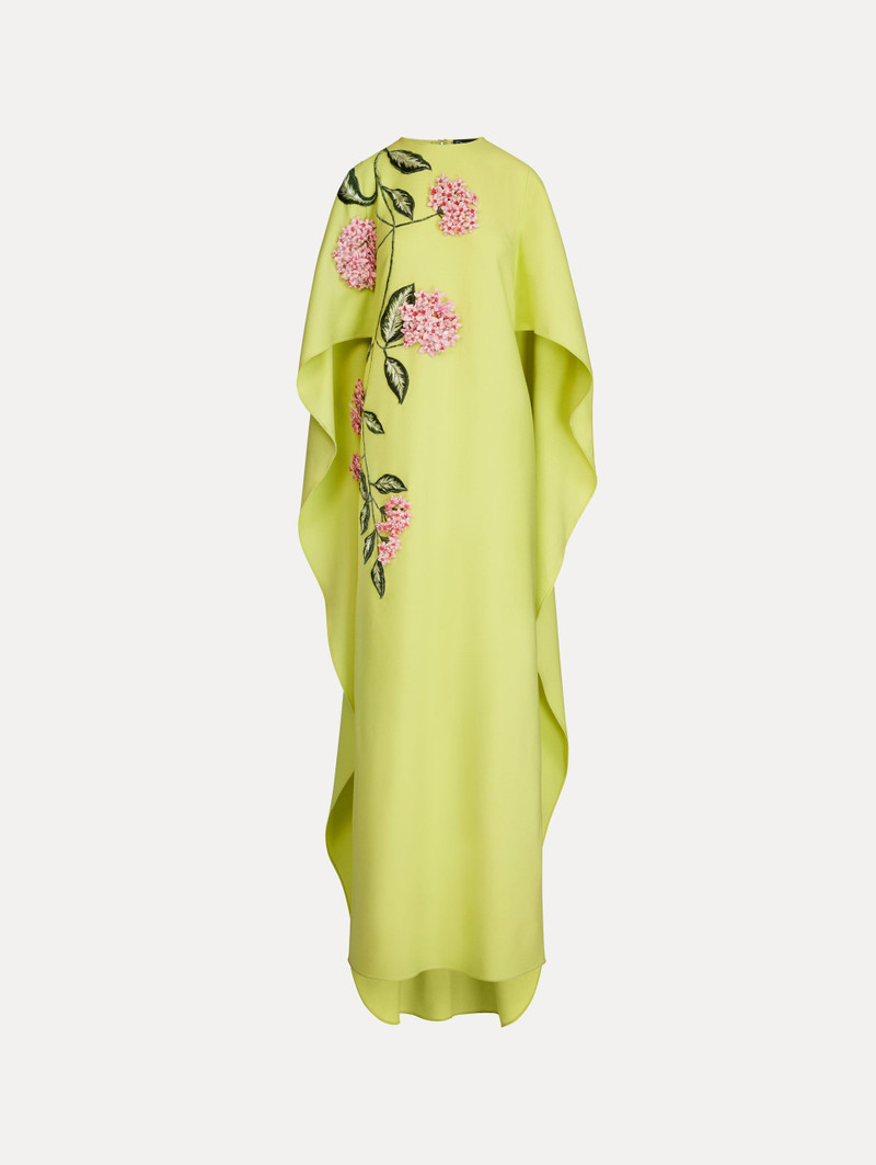 PORCELAIN FLOWER EMBROIDERED CAFTAN 1