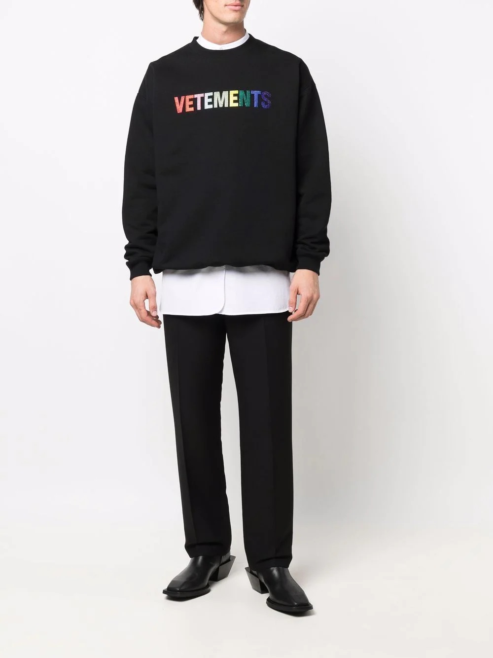 rainbow stud logo sweatshirt - 2