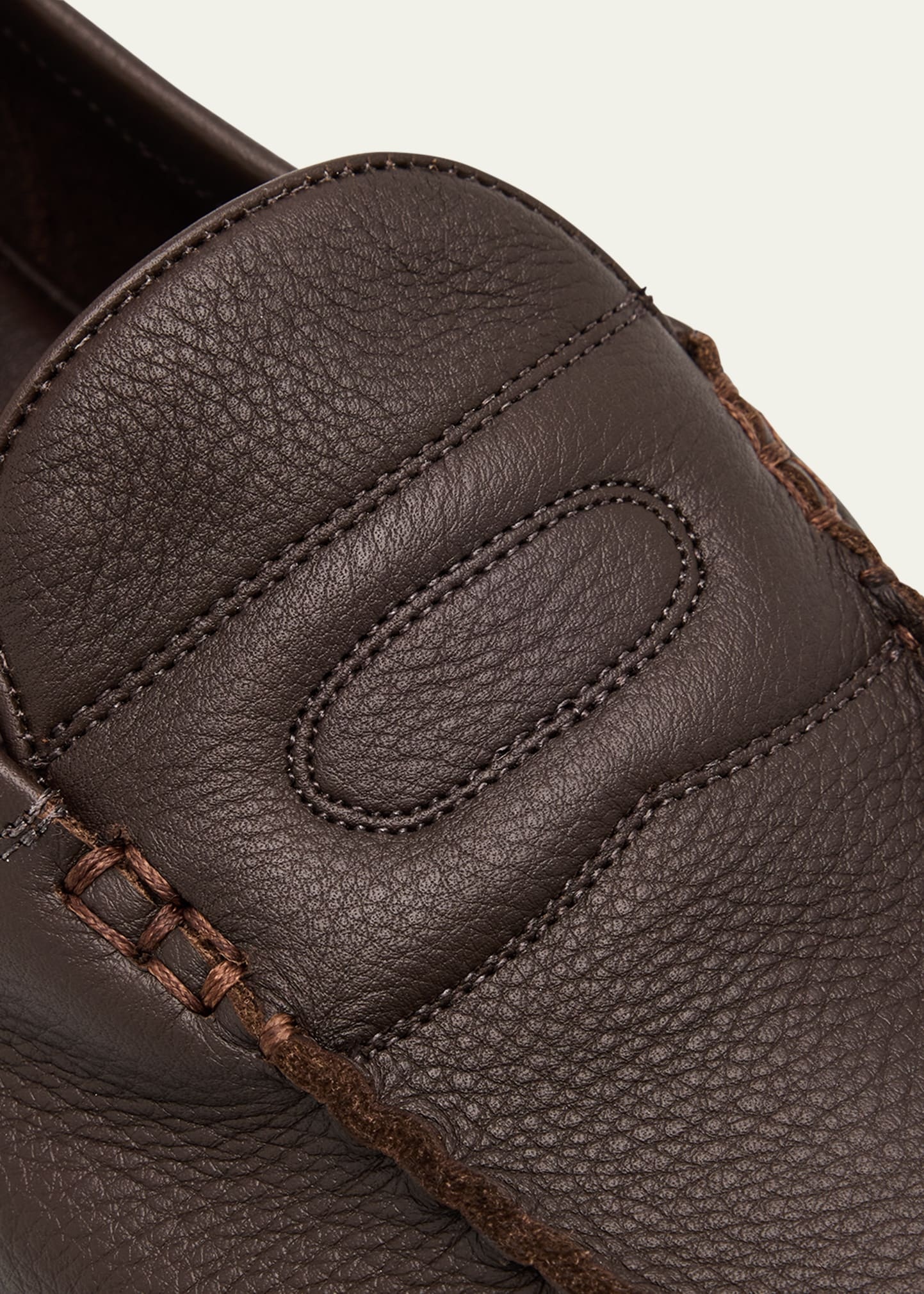 Men's Pace Grained Leather Penny Loafers - 3