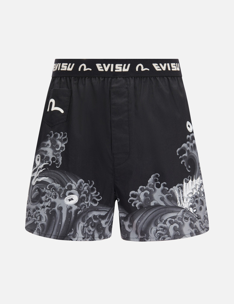 DRAGON-KOI PATTERN PRINT BOXER SHORTS 1