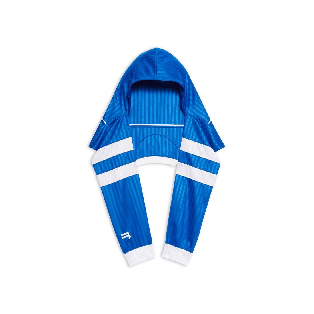 Men's Soccer Hood Scarf in Indigo - 1