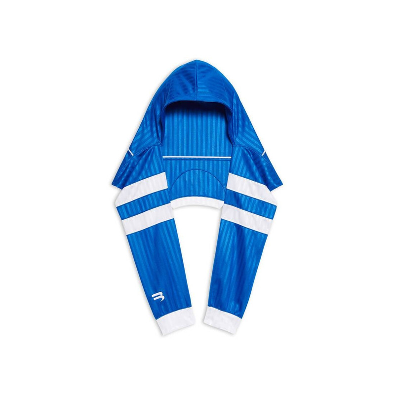 Men's Soccer Hood Scarf in Indigo 1