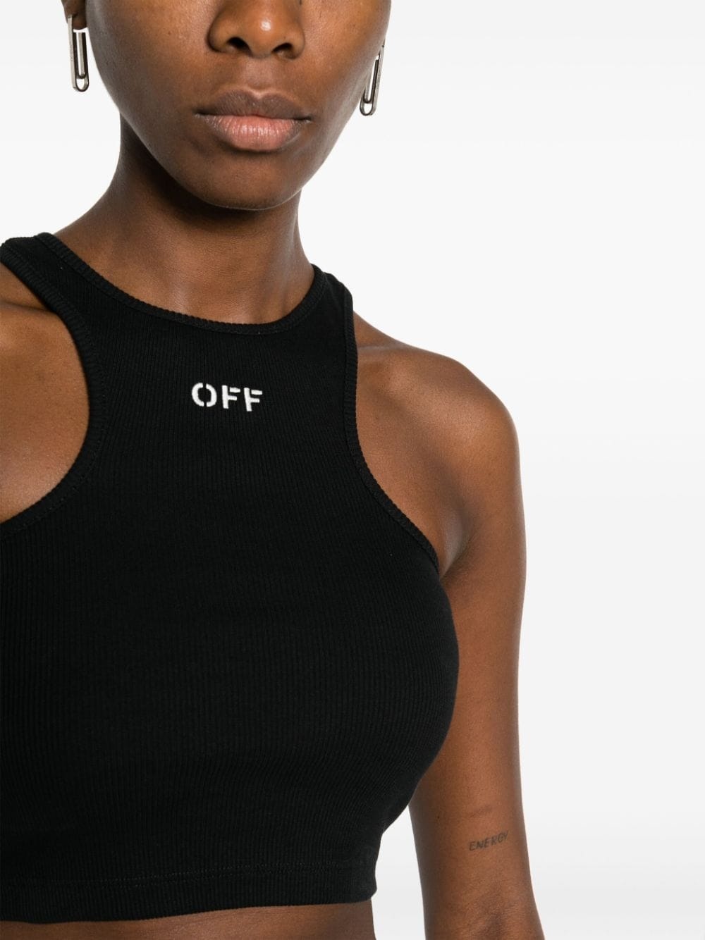 Off-Stamp ribbed crop top - 5