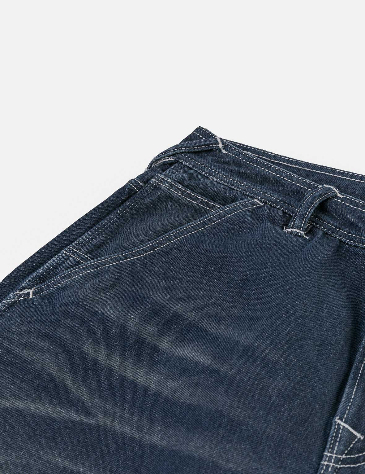 Distressed Seagull Print Loose Fit Cargo Jeans - 10
