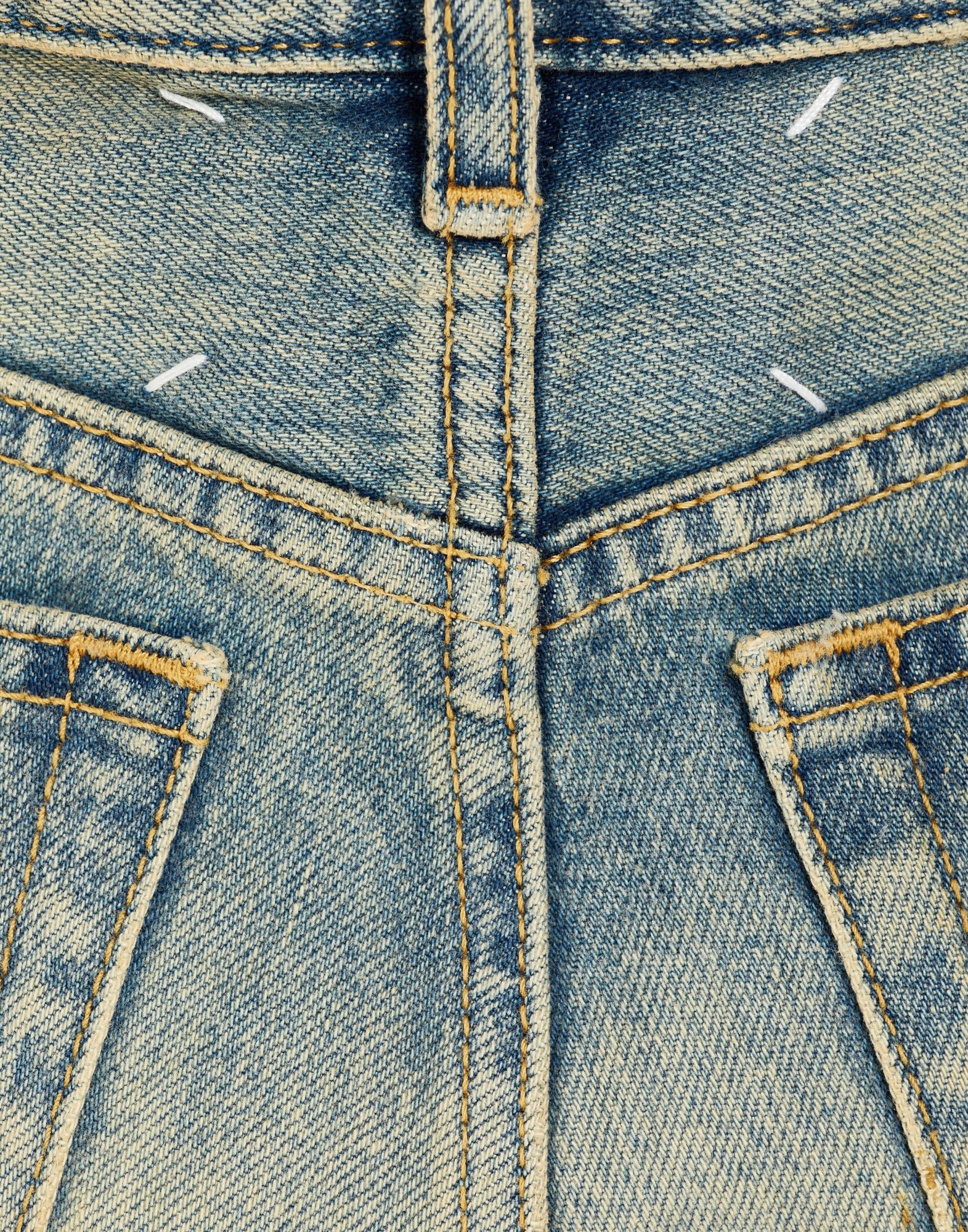 Raw edge denim shorts - 6
