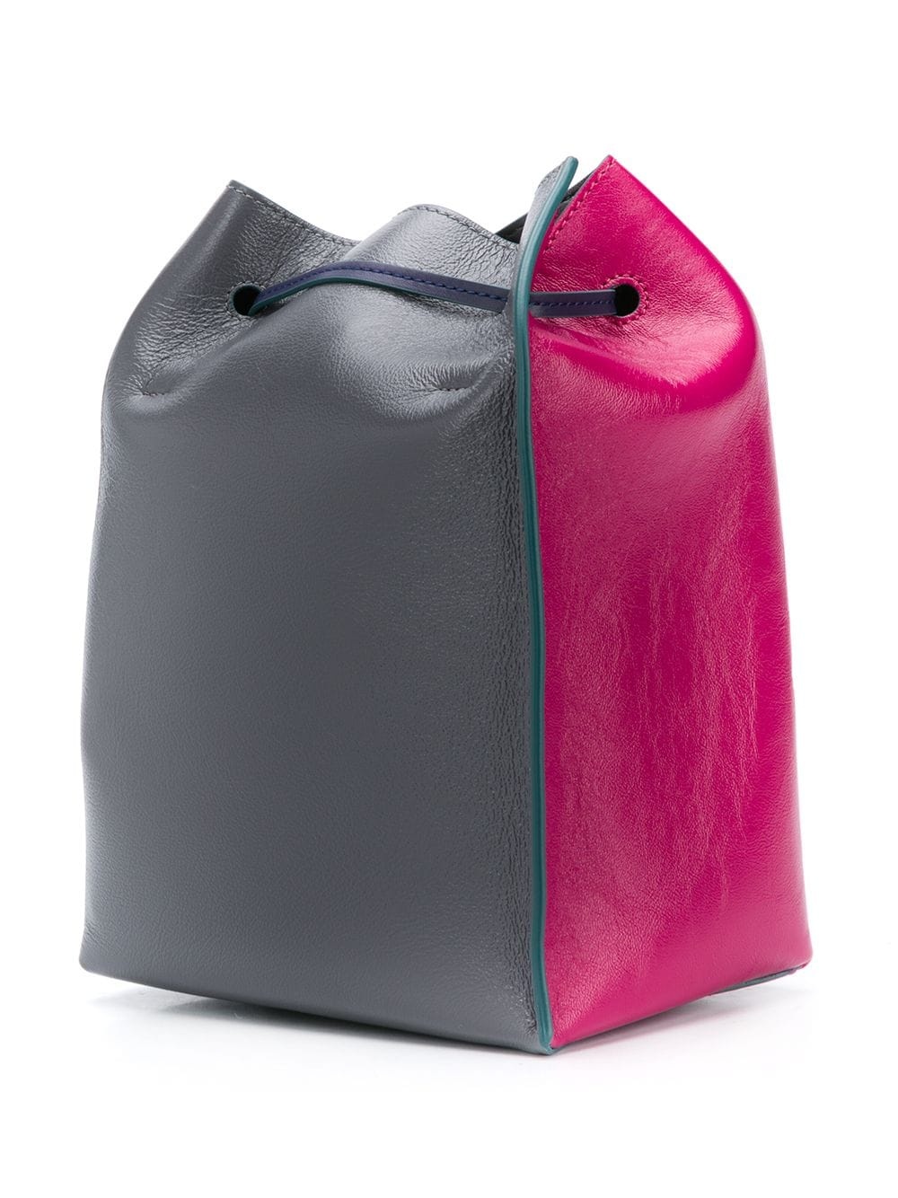 colour-block bucket bag - 3