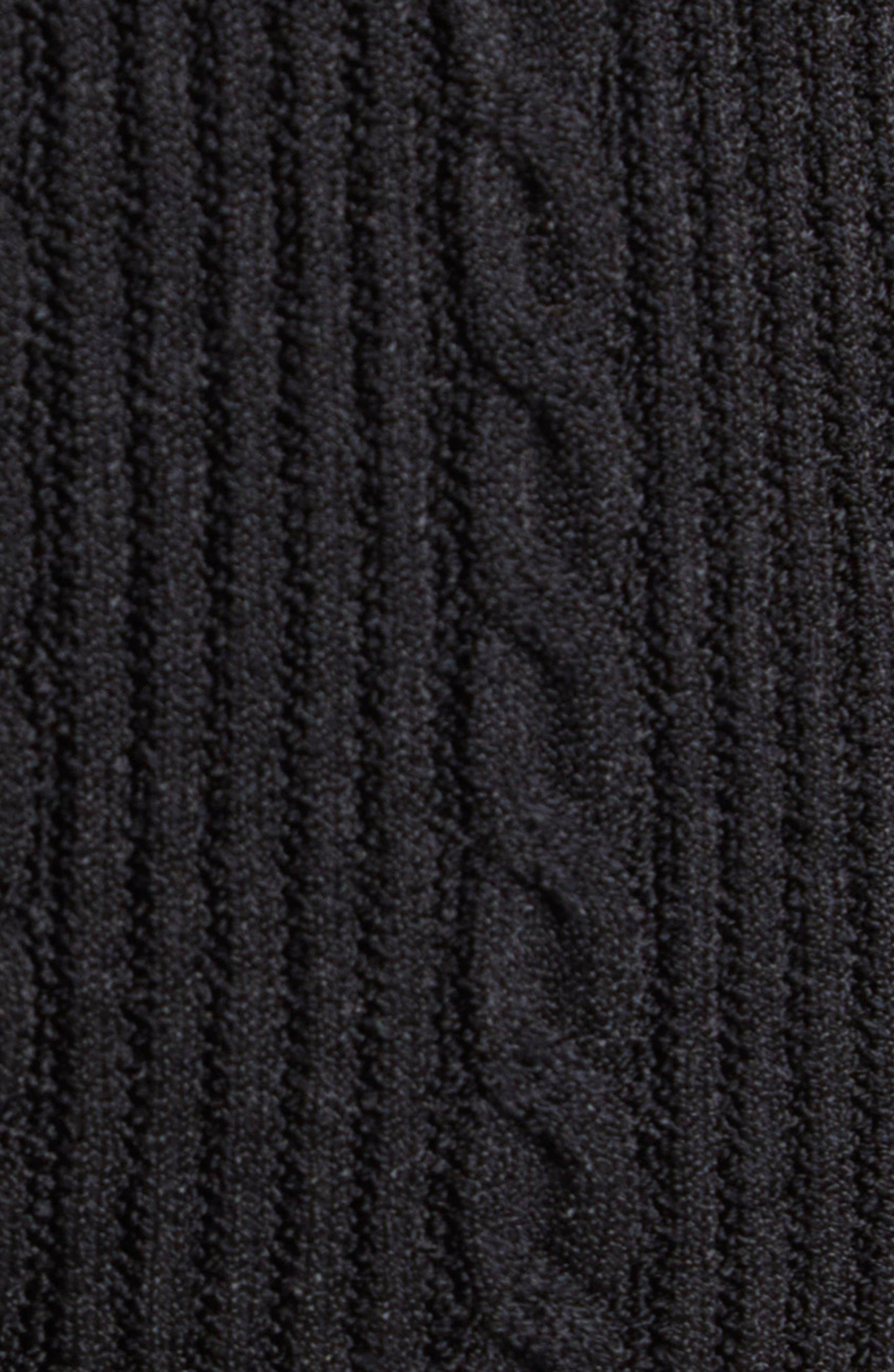 Balmain Torsade Button Detail Rib Cable Knit Midi Skirt in 0Pa Black at Nordstrom - 7
