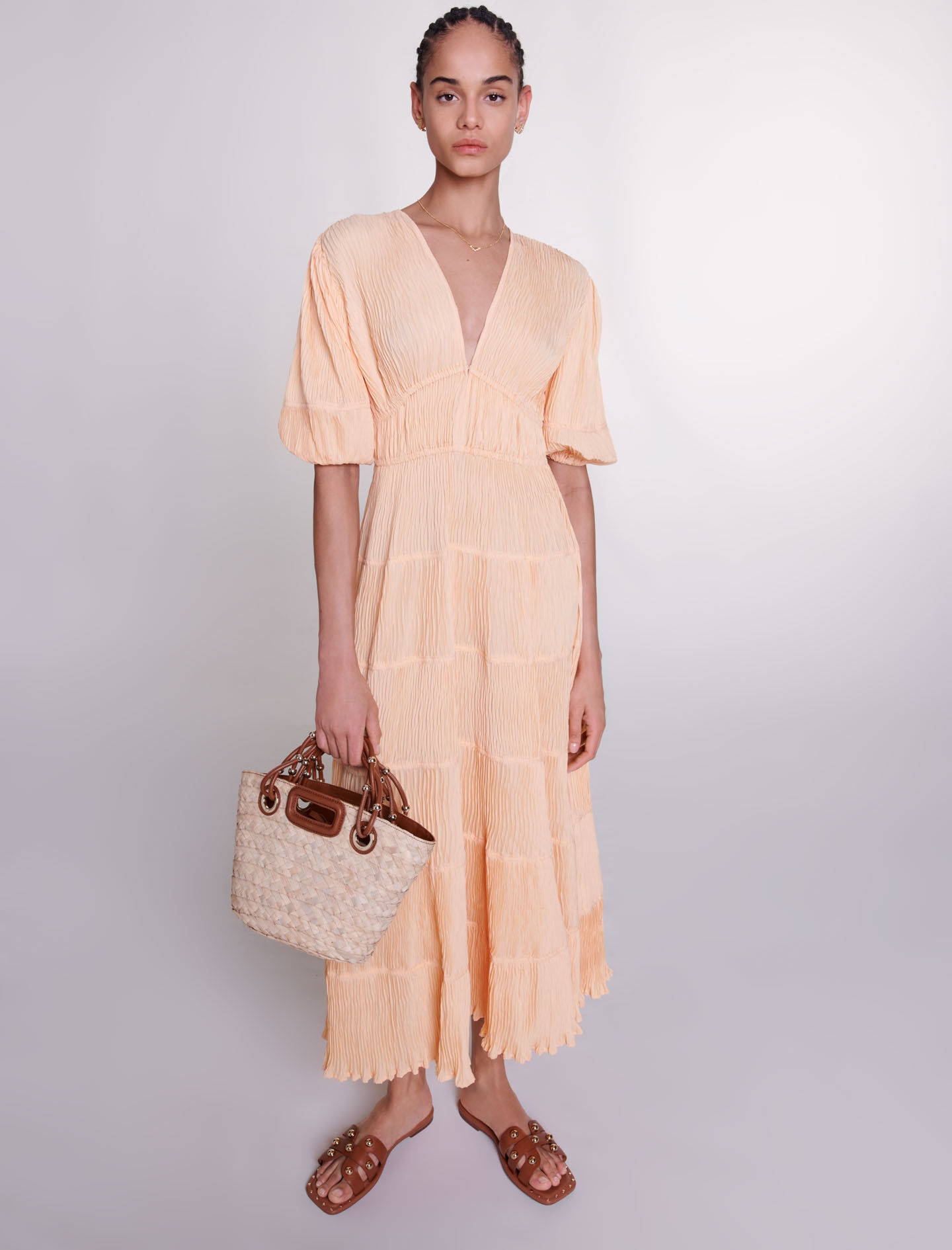Pleated maxi dress - 6