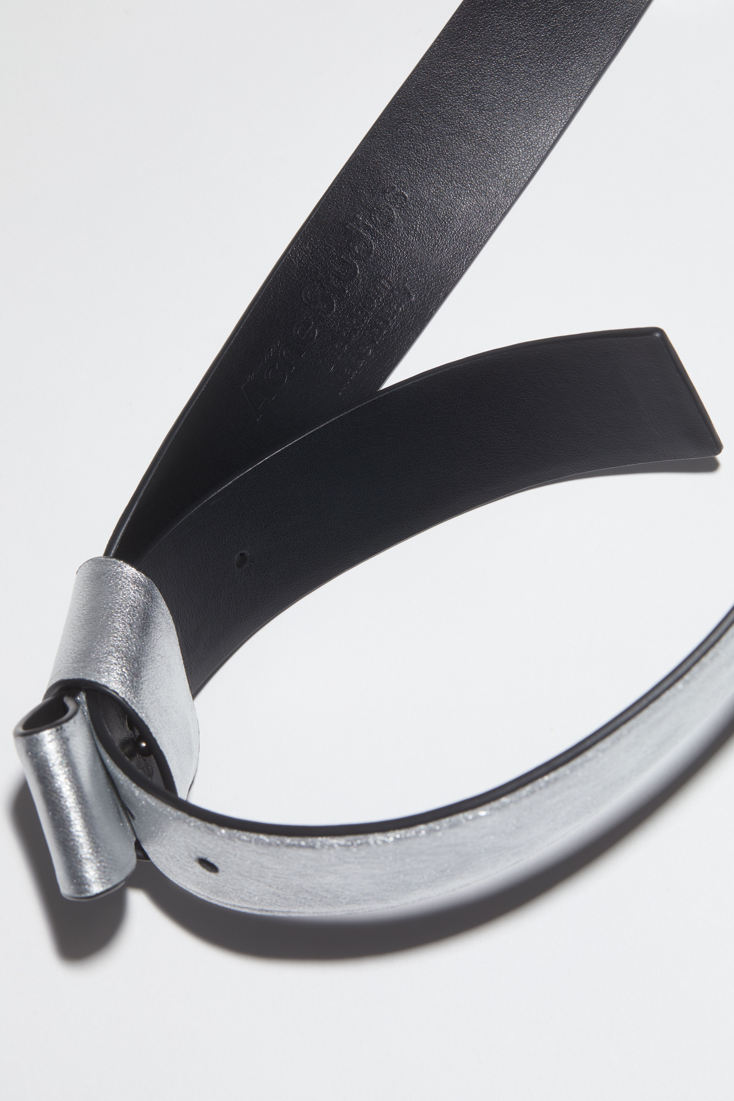 Musubi leather belt - Silver - 4