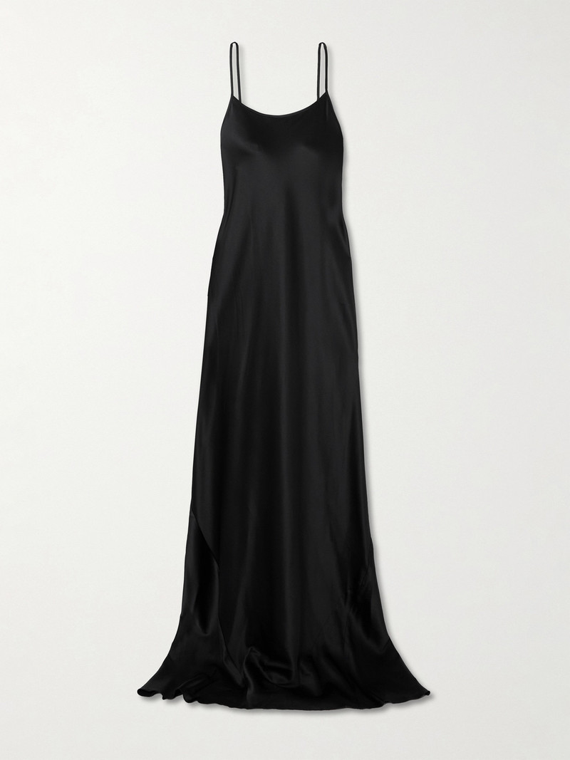 Evie open-back stretch-silk maxi 드레스 한국어 1