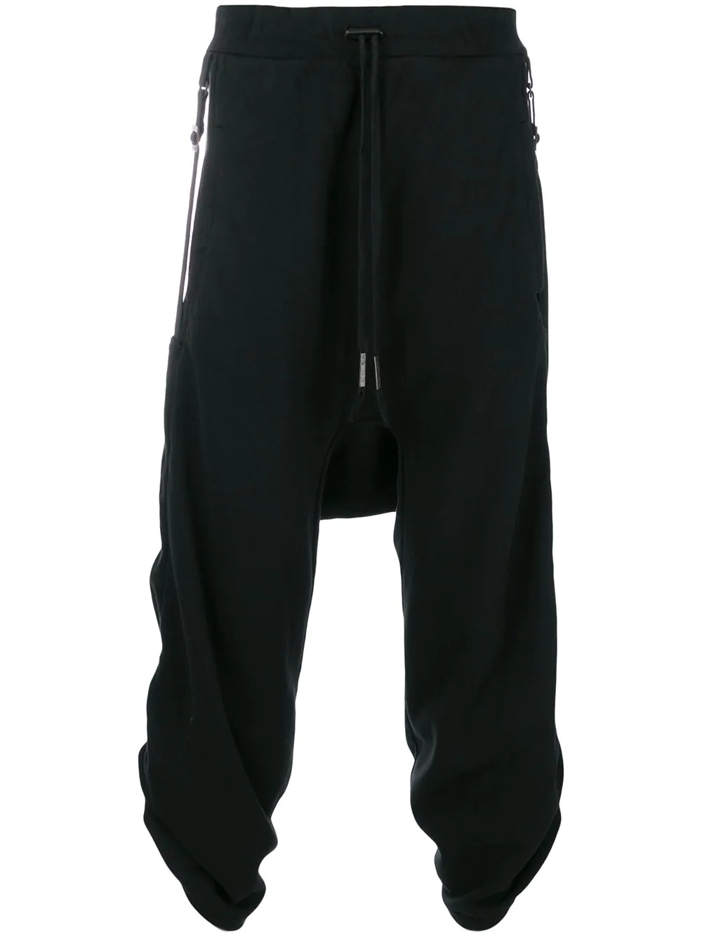 drawstring drop-crotch trousers - 1