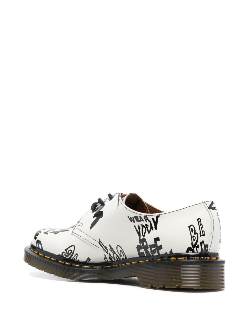 x Dr. Martens text-print Derby shoes - 3