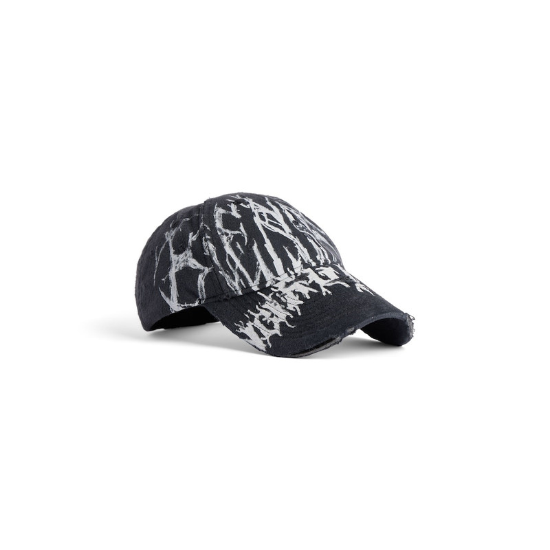 BALENCIAGA Diy Metal Cap in Faded Black/white outlook