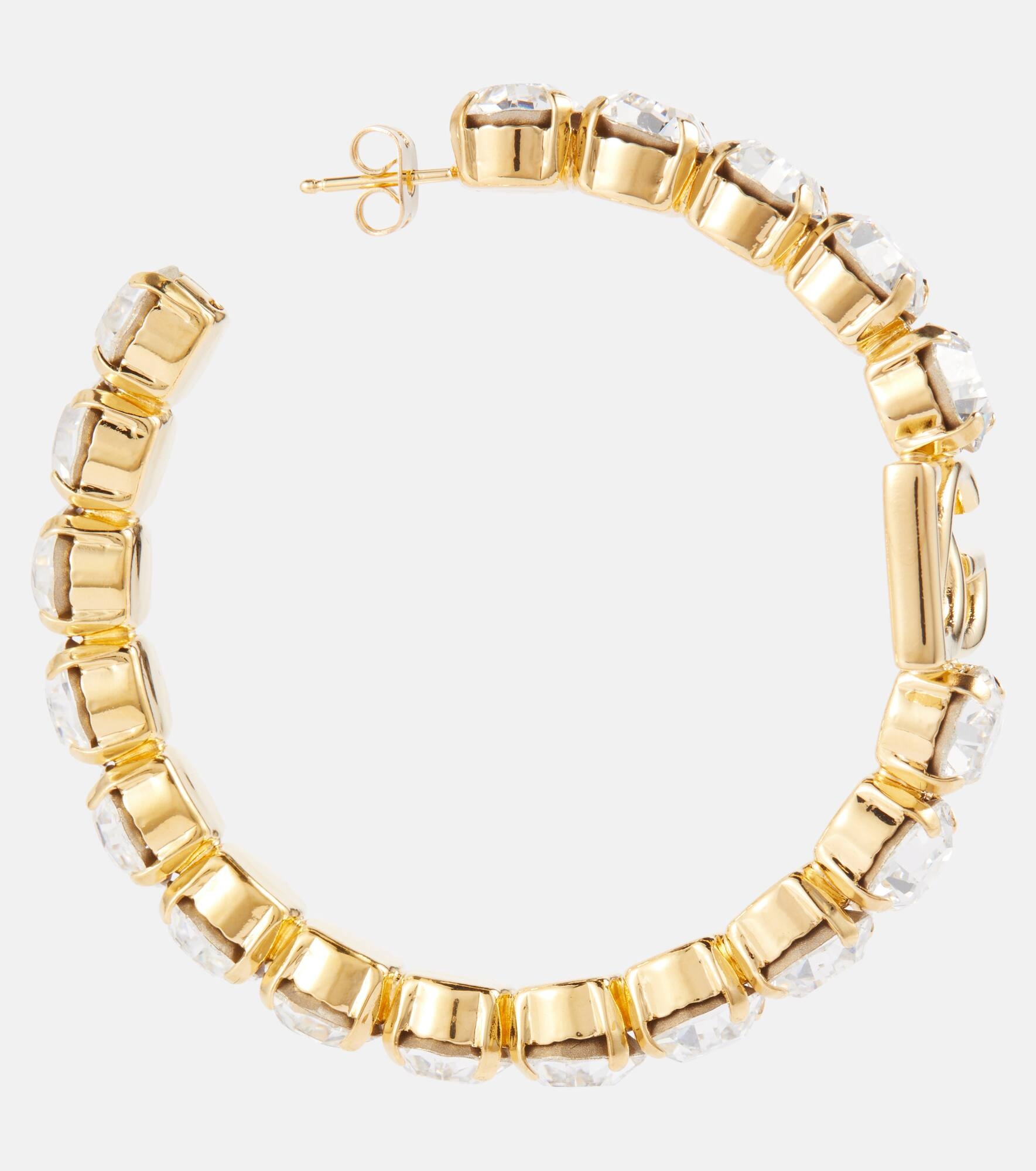 Embellished hoop earrings - 2