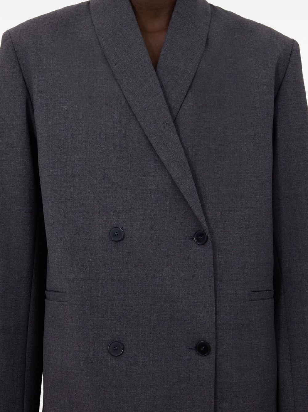 double-breasted shawl-collar blazer - 5