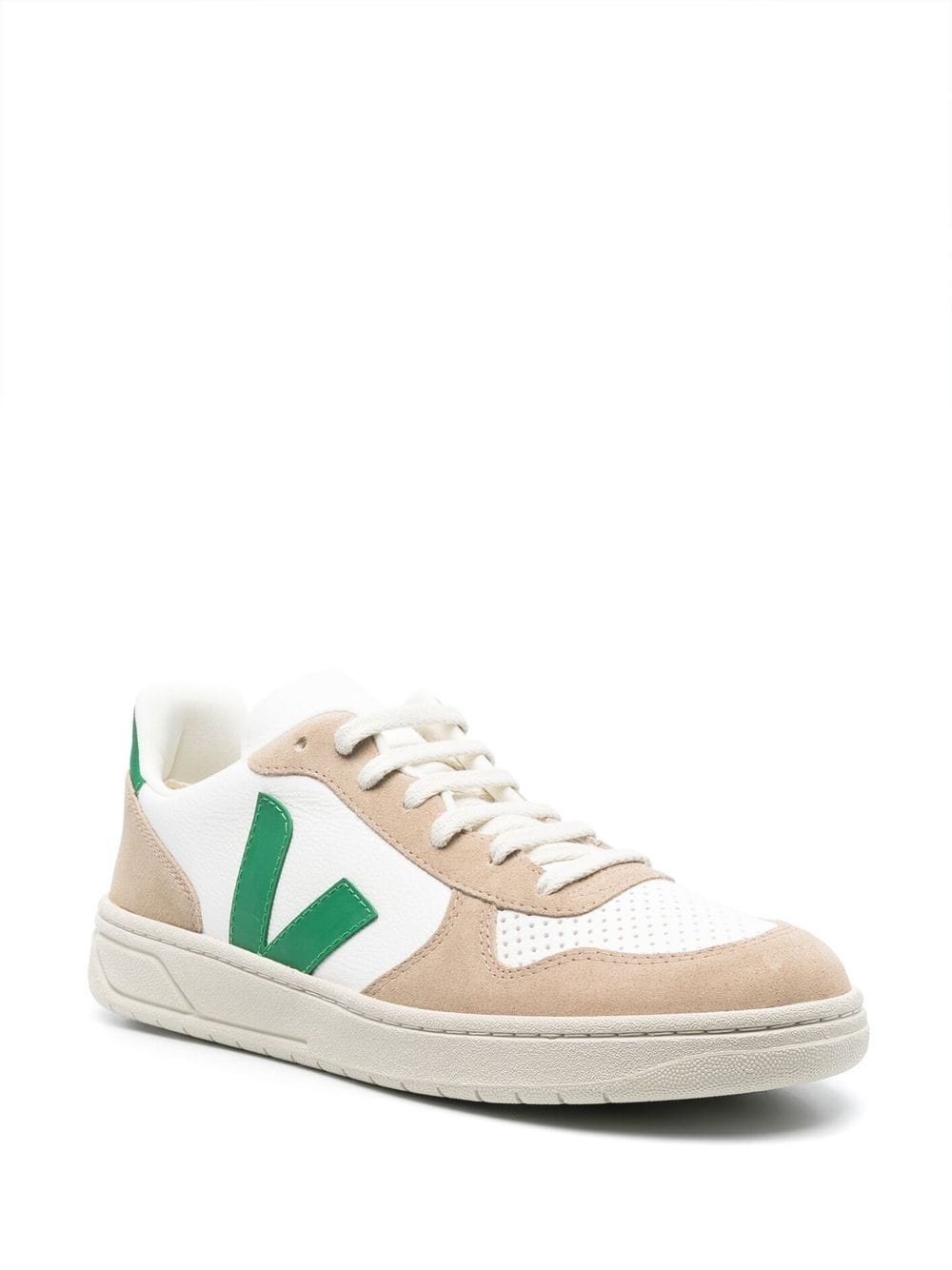 colour-block low-top sneakers - 2