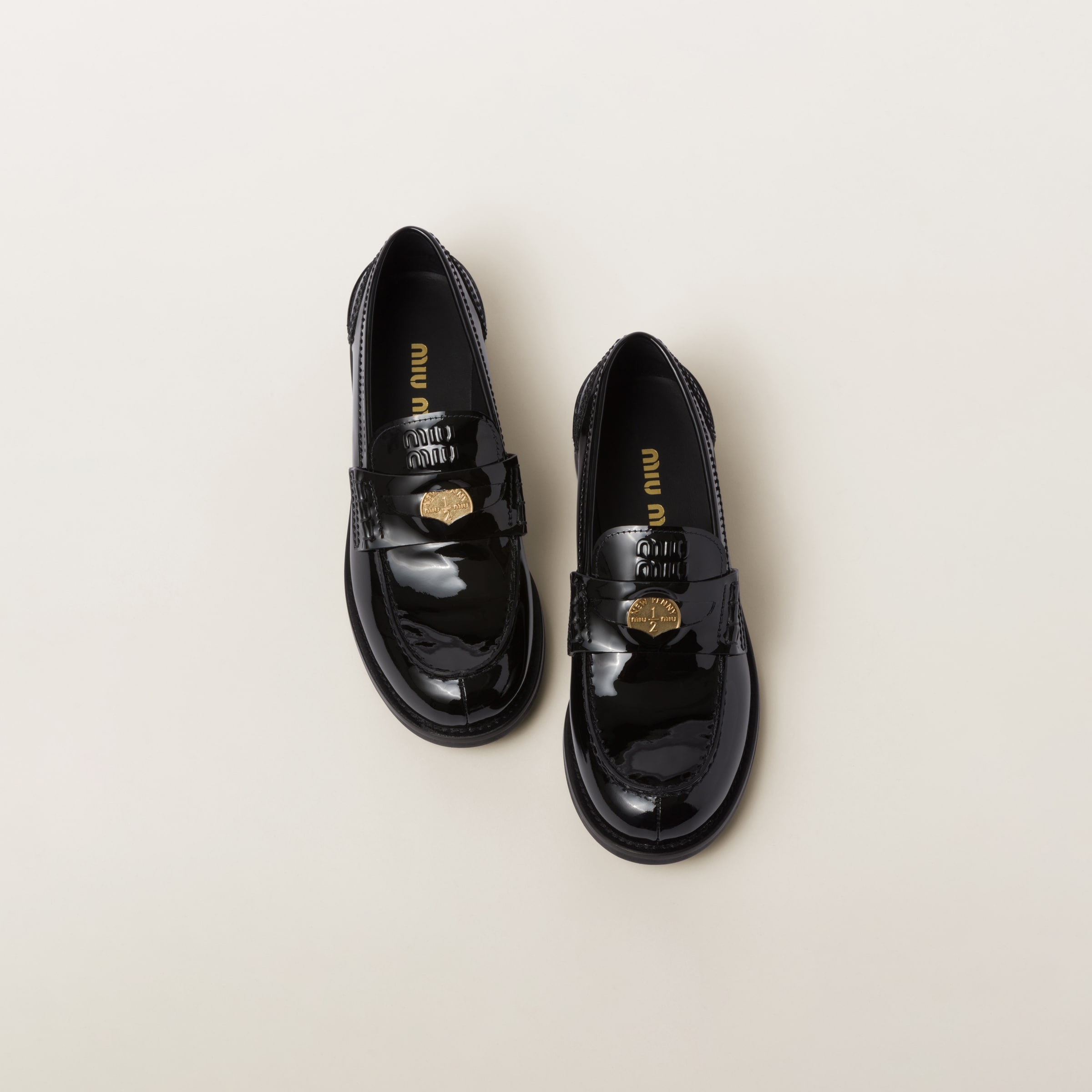 Patent leather penny loafers - 4
