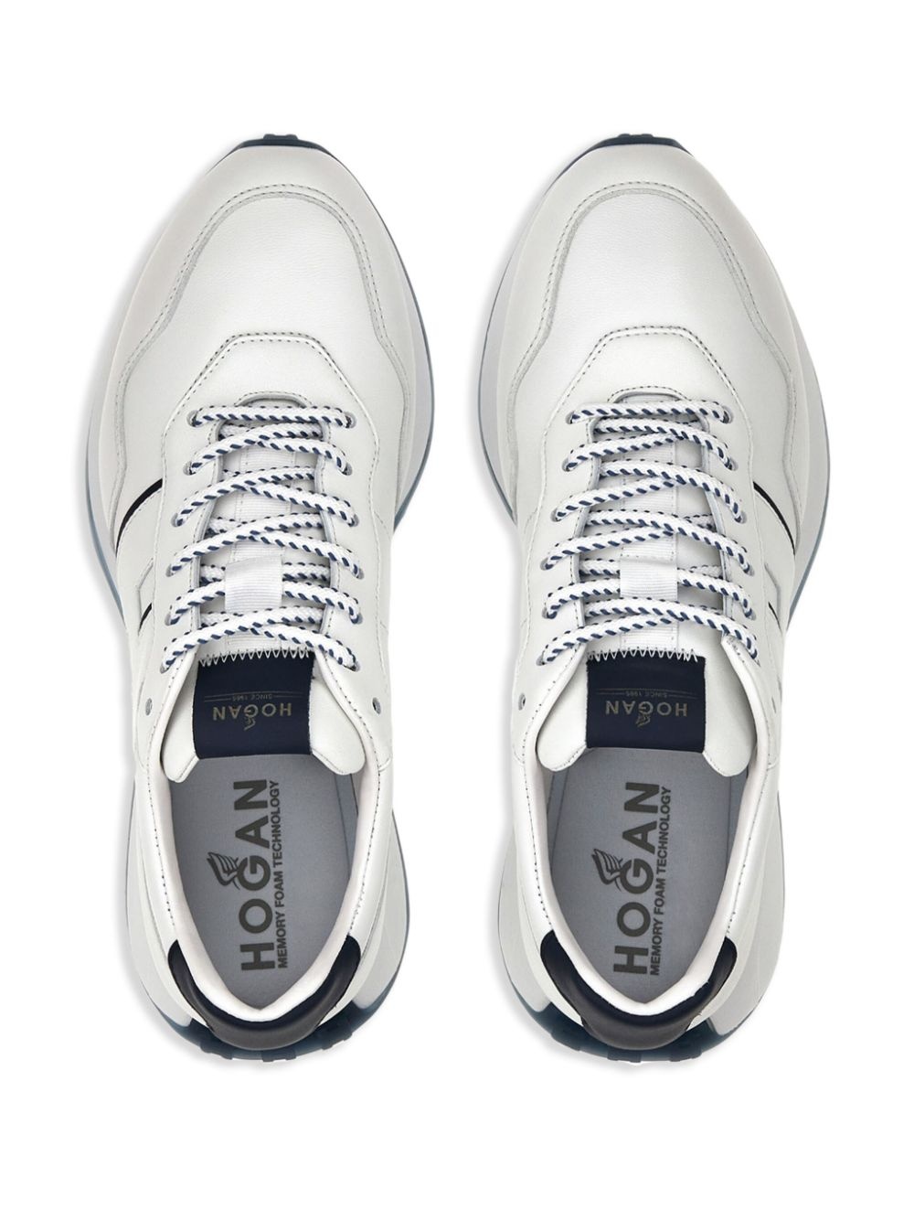 logo-patch lace-up sneakers - 5