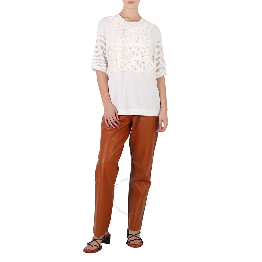 Chloe Ladies Iconic Milk Crochet Patch Shirt - 6