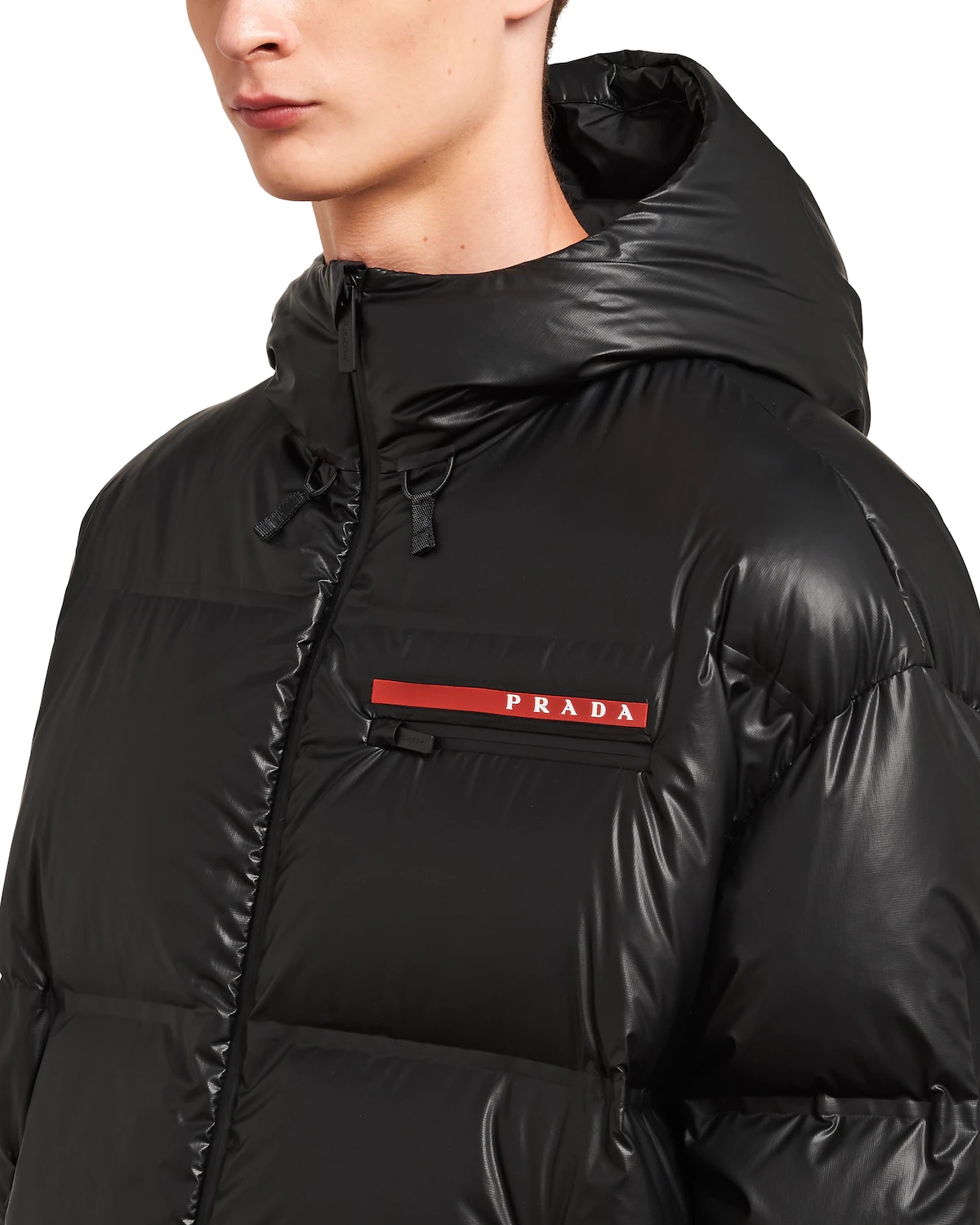 Light Nylon hooded midi down jacket - 5