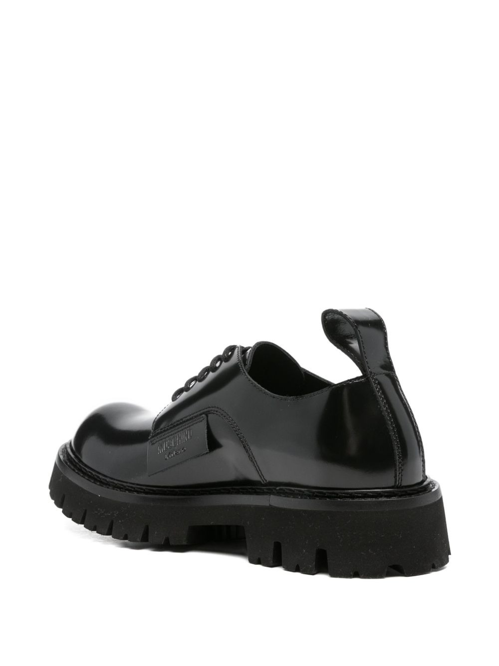 leather lace-up derby shoes - 3