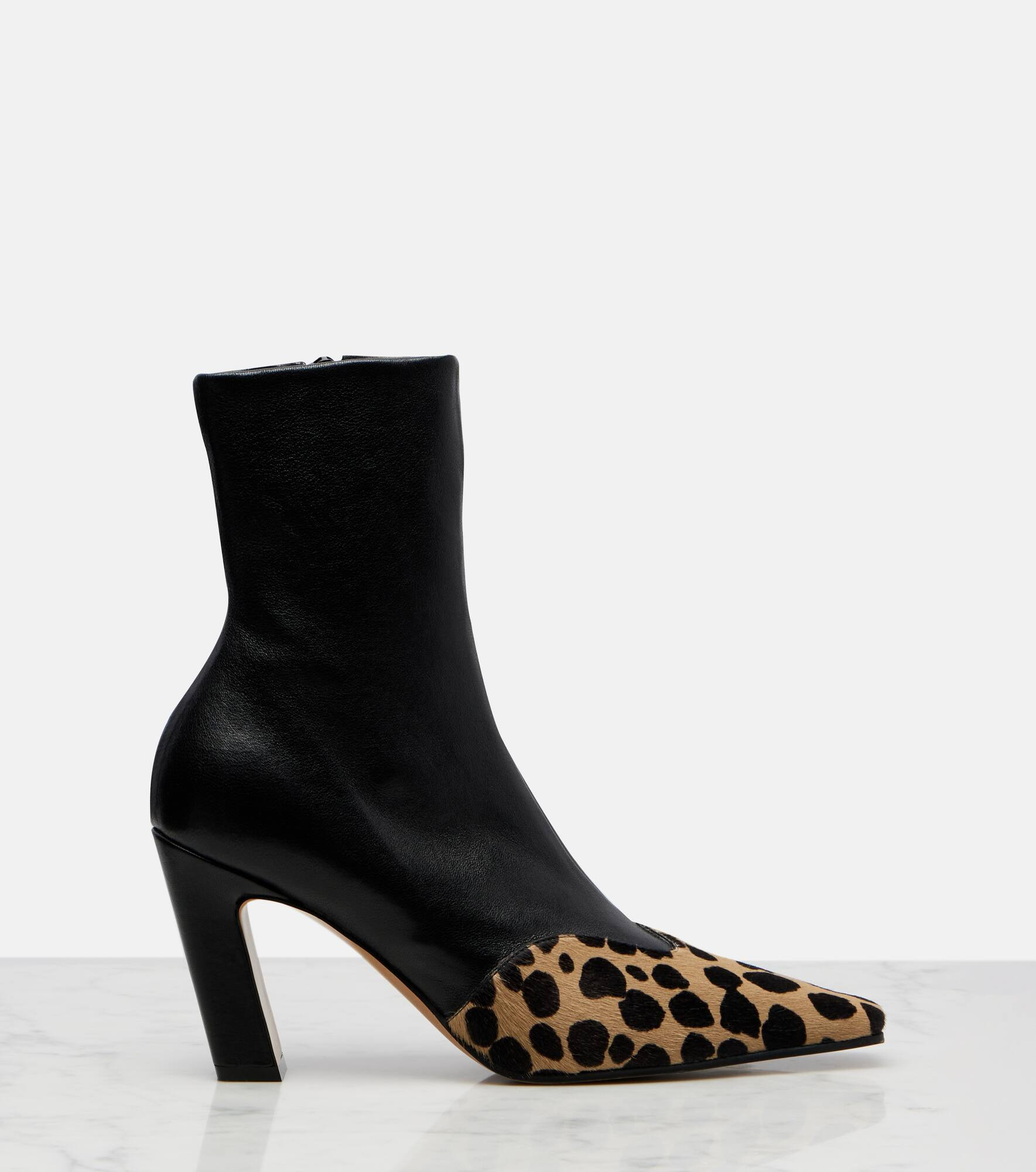 Nevada 85 calf hair and leather ankle boots - 4