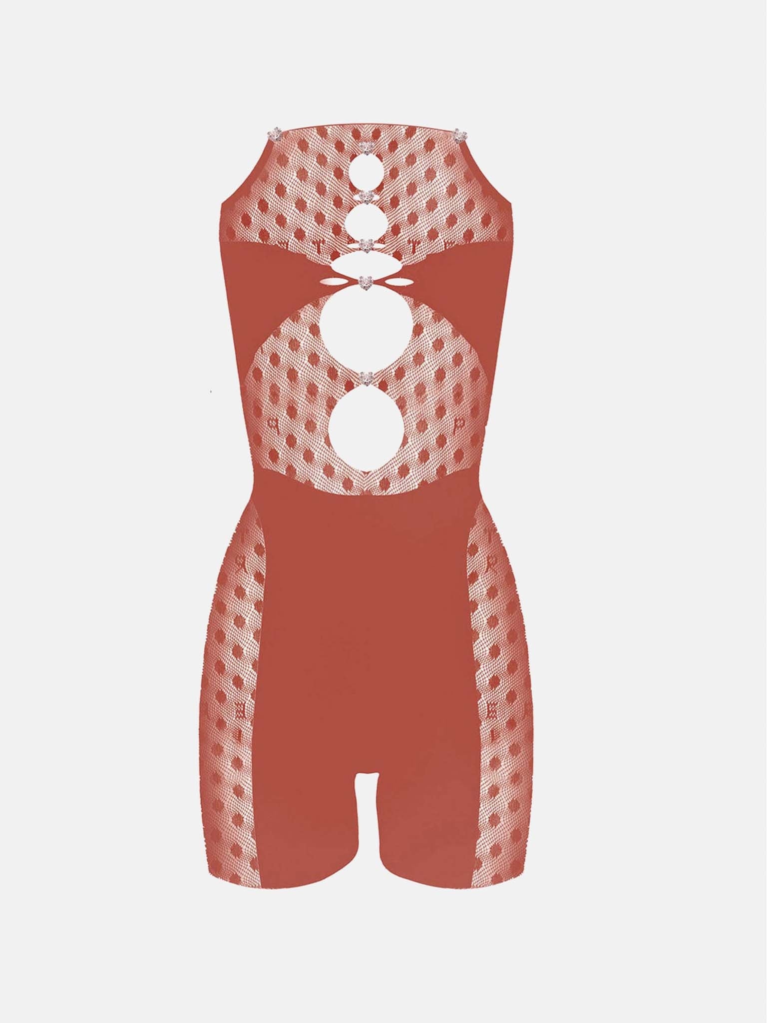 JETTA JUMPSUIT IN BURNT HENNA - 1