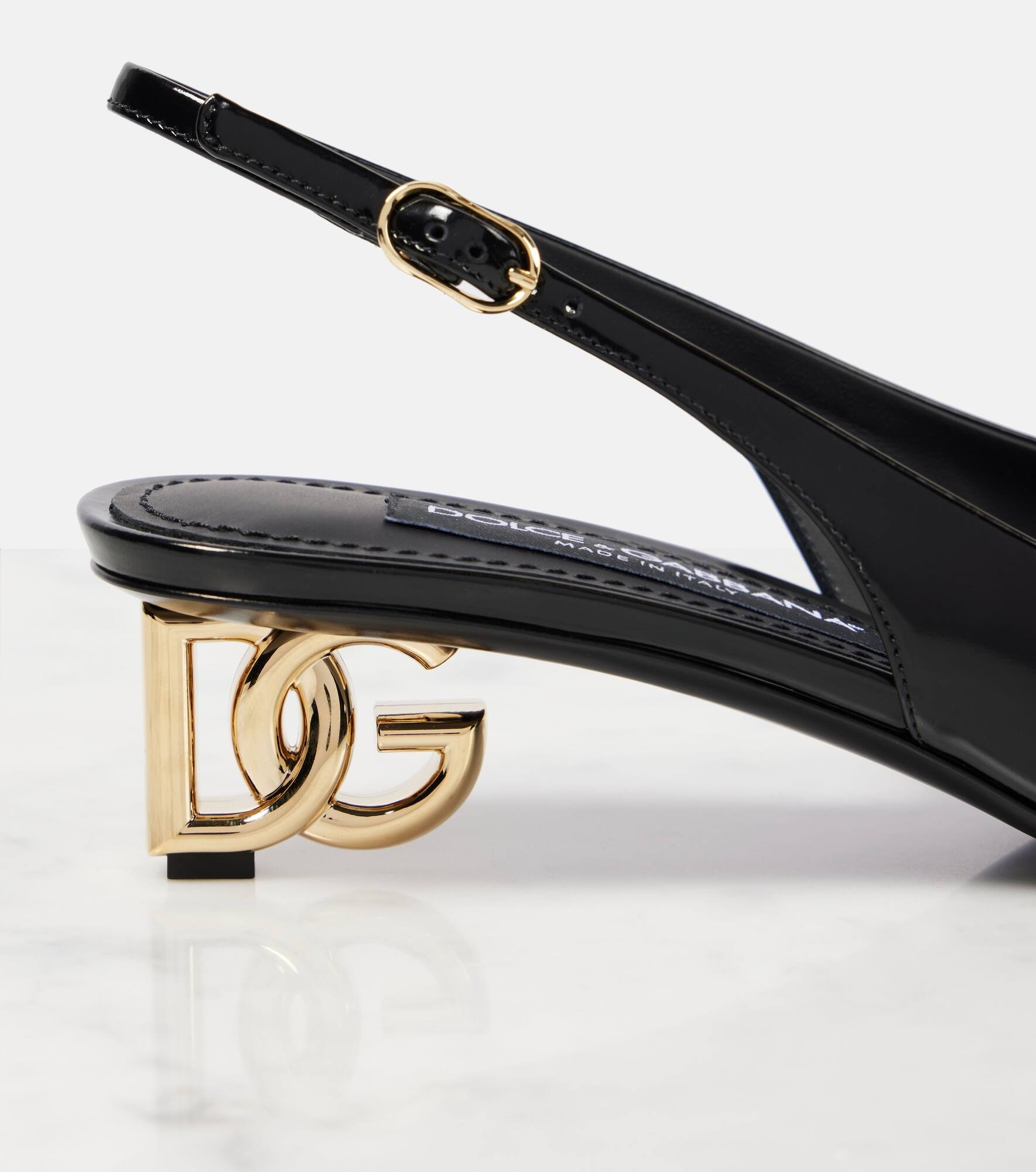 Jackie DG 40 patent leather slingback pumps - 5