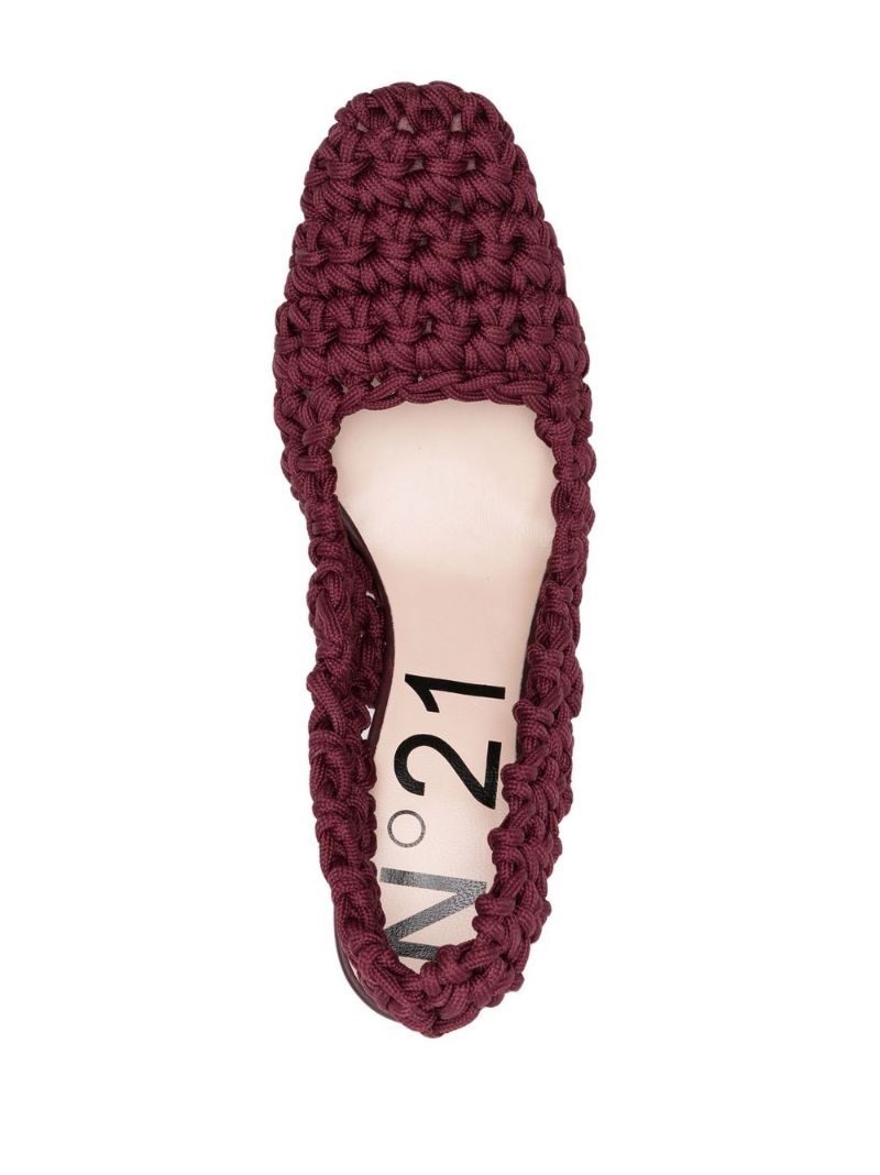 woven slingback pumps - 4