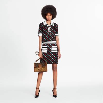 Louis Vuitton Game On Trompe L’Oeil Jacquard Knit Polo Dress  outlook