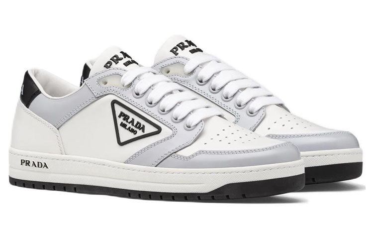 (WMNS) PRADA District Leather Sneakers 'White Grey' 1E790M_3LJ6_F0A4C_F_030 - 2