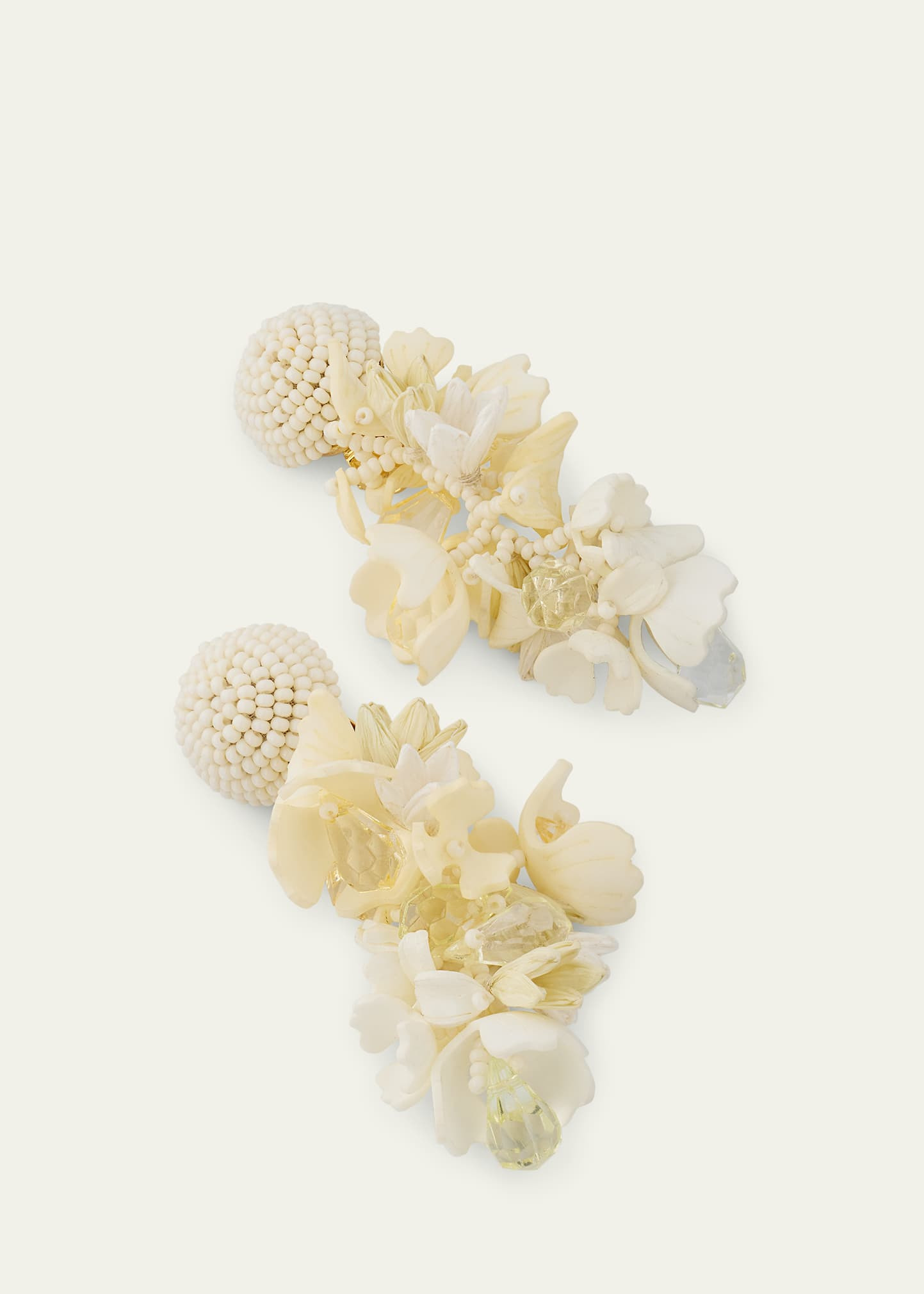 Plexy and Raffia Flowers Earrings - 3