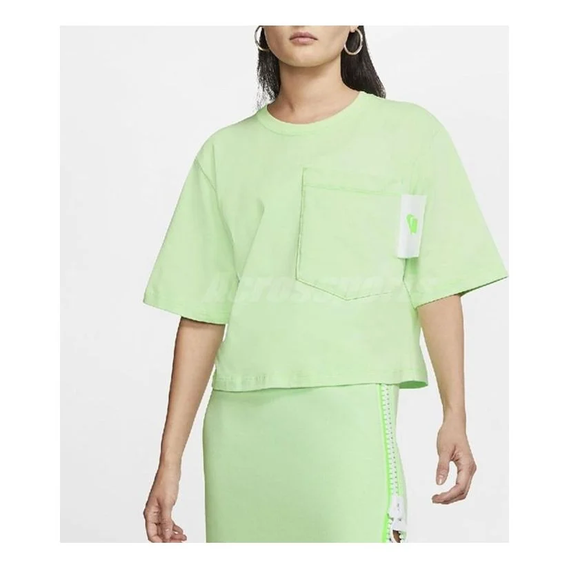 (WMNS) Nike SPORTSWEAR Short Sleeve Green CT0875-376 - 1