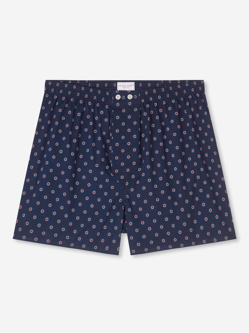 Men's Classic Fit Boxers Nelson 90 Cotton Batiste Navy - 1