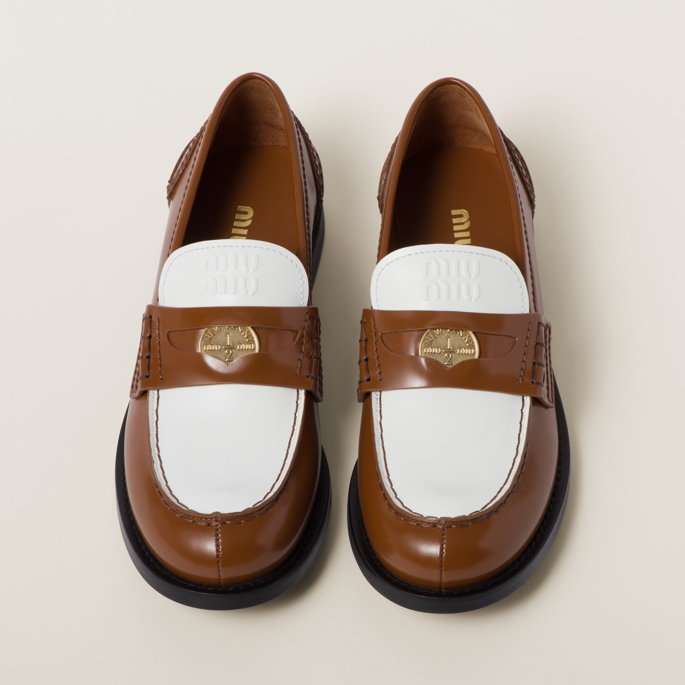 Leather penny loafers - 4