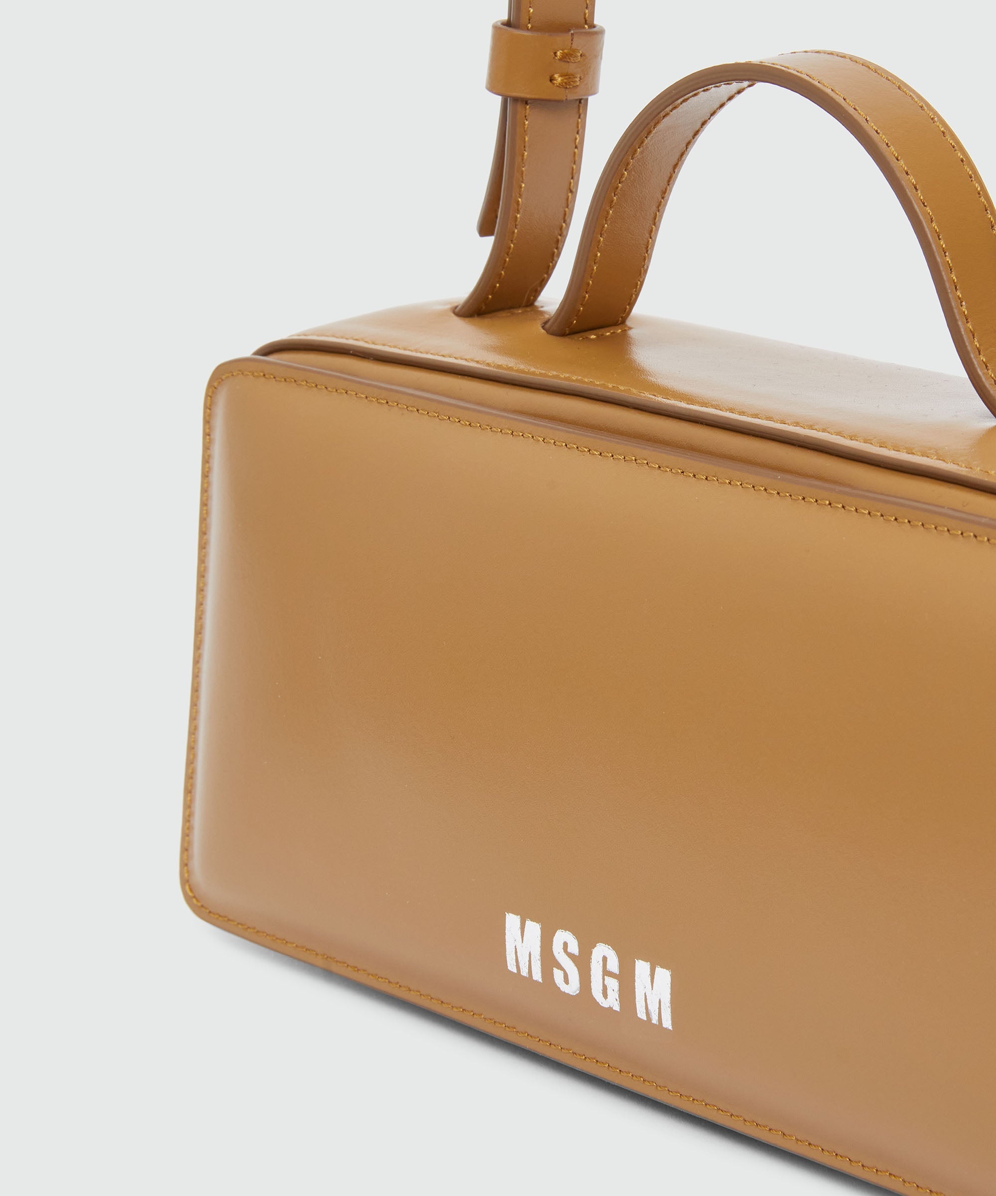 Semi-gloss leather MSGM handbag - 4