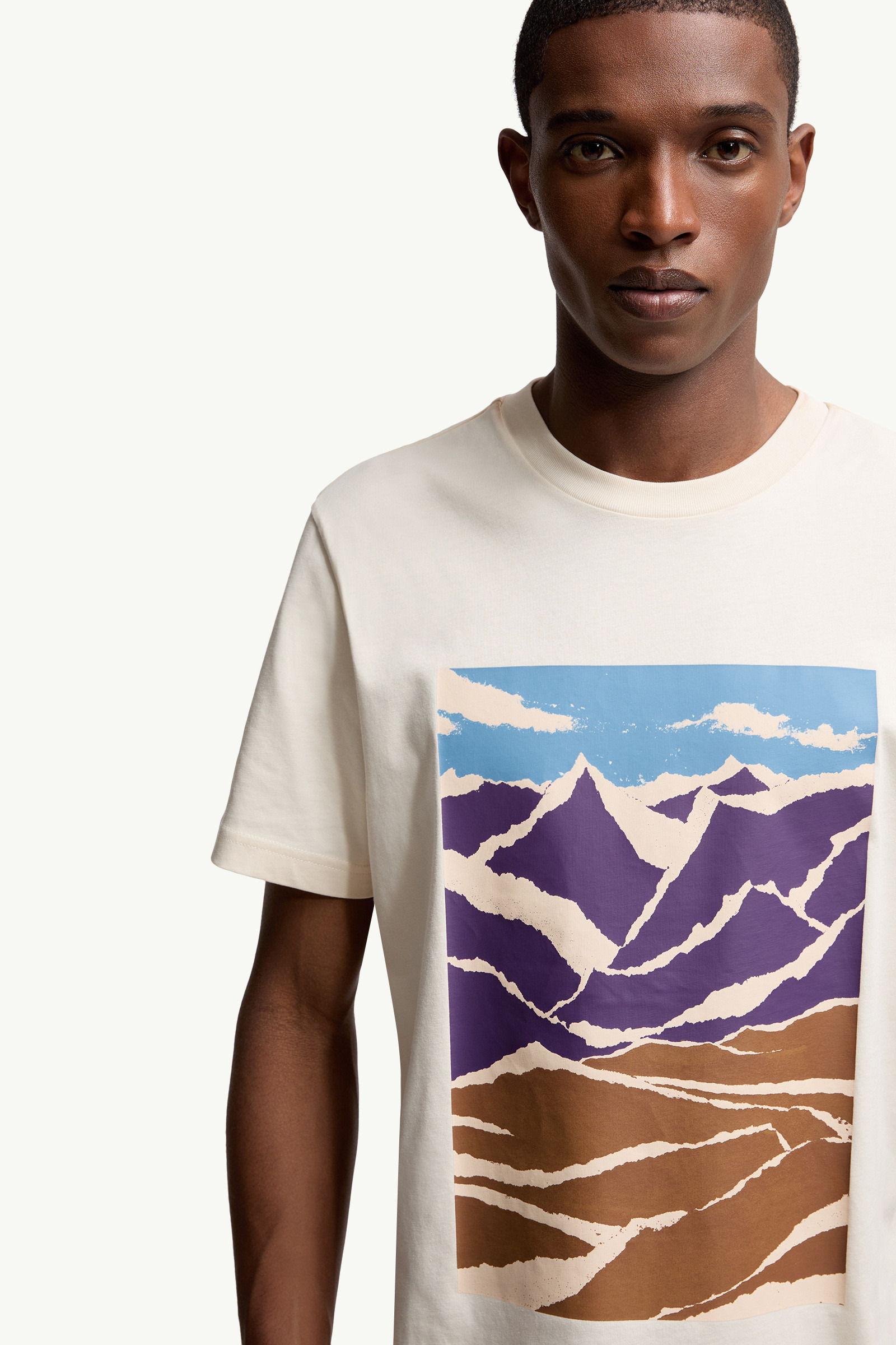 Mountain Print Cotton T-Shirt - 6
