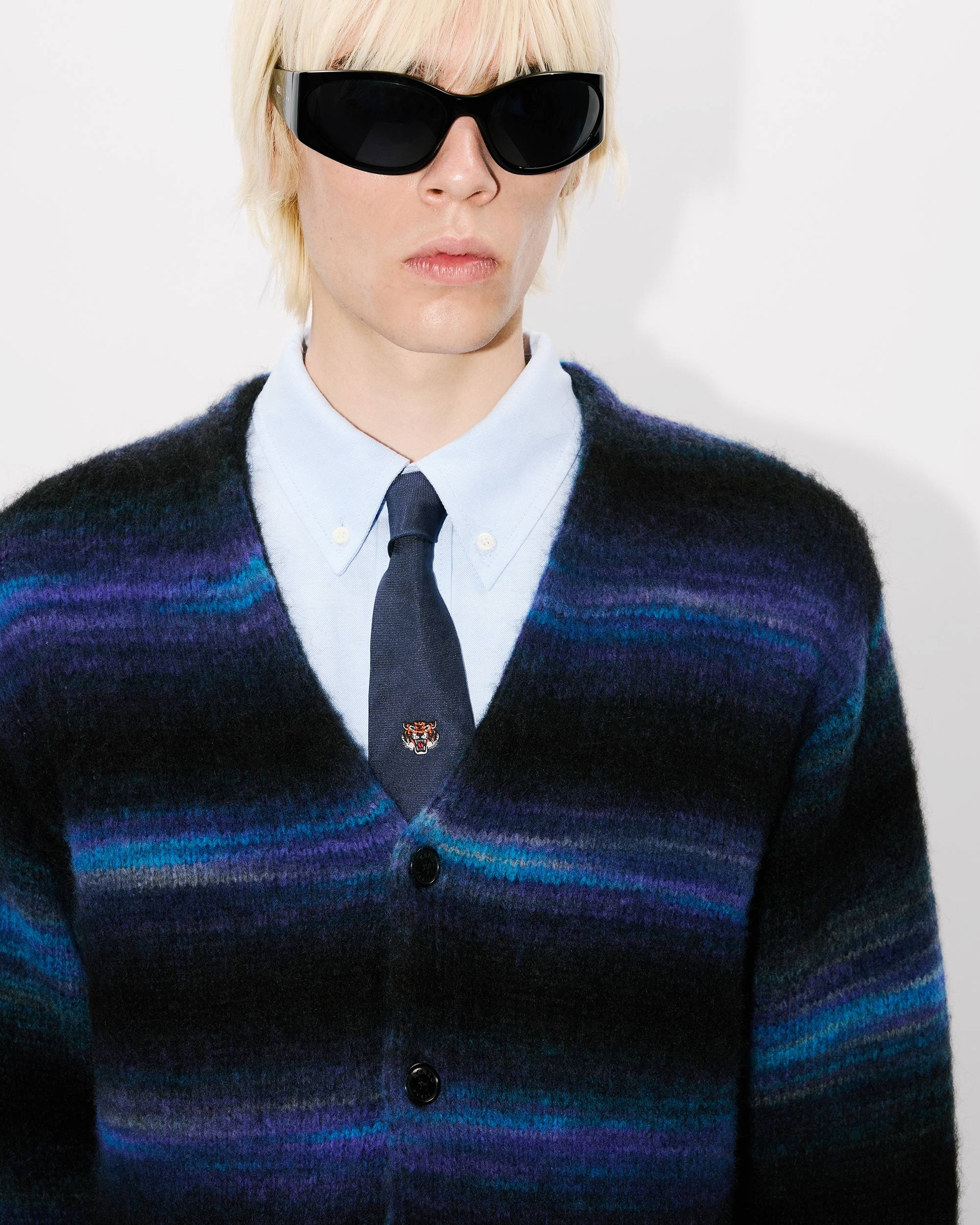 Embroidered stripes cardigan - 6
