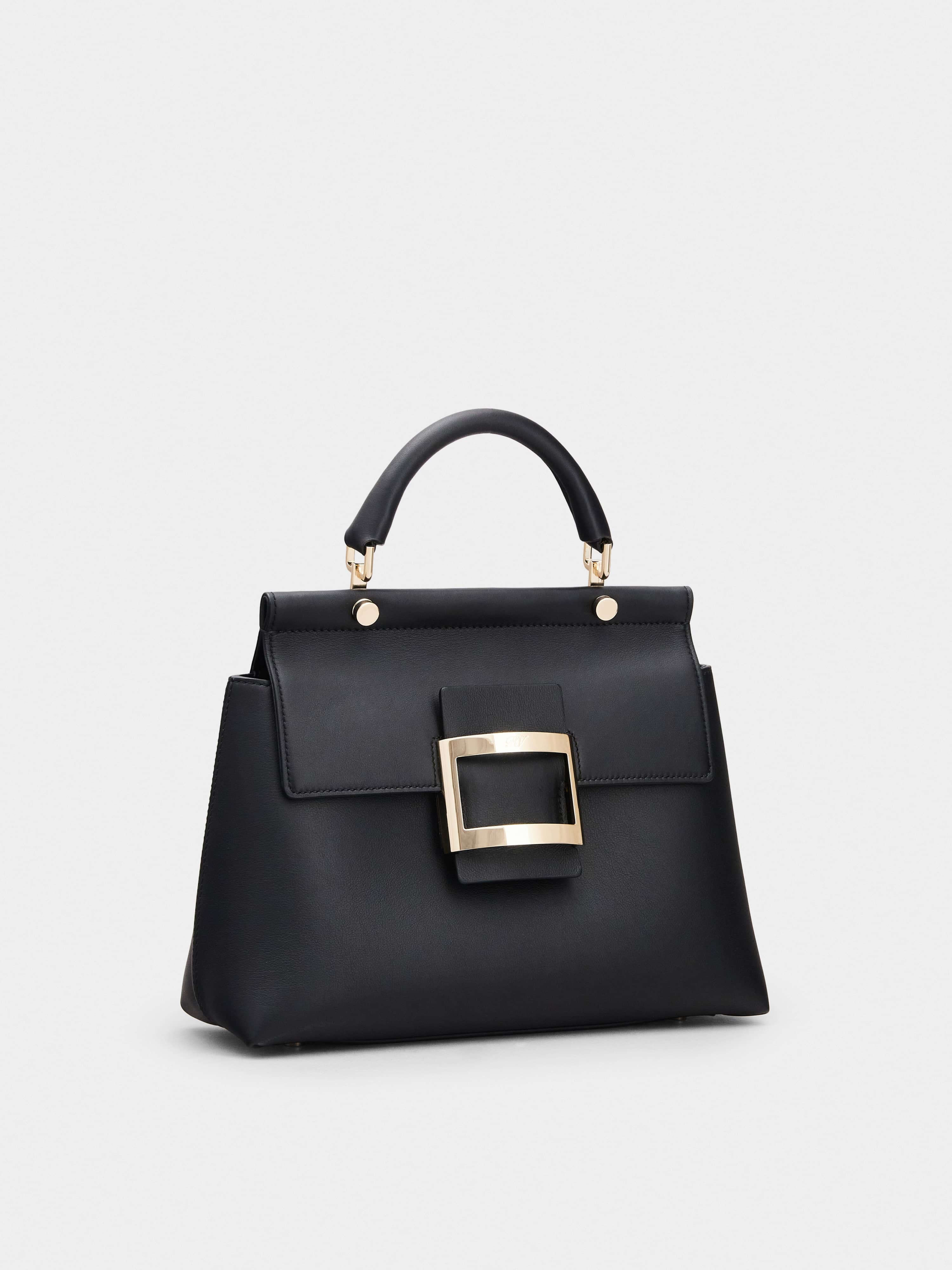 Viv' Cabas Metal Buckle Bag in Leather - 3