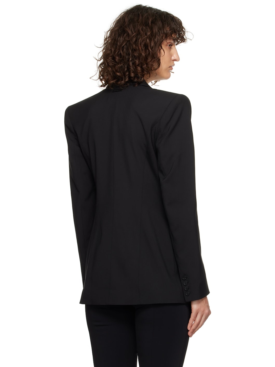 Black Pierced Tailored Blazer - 3