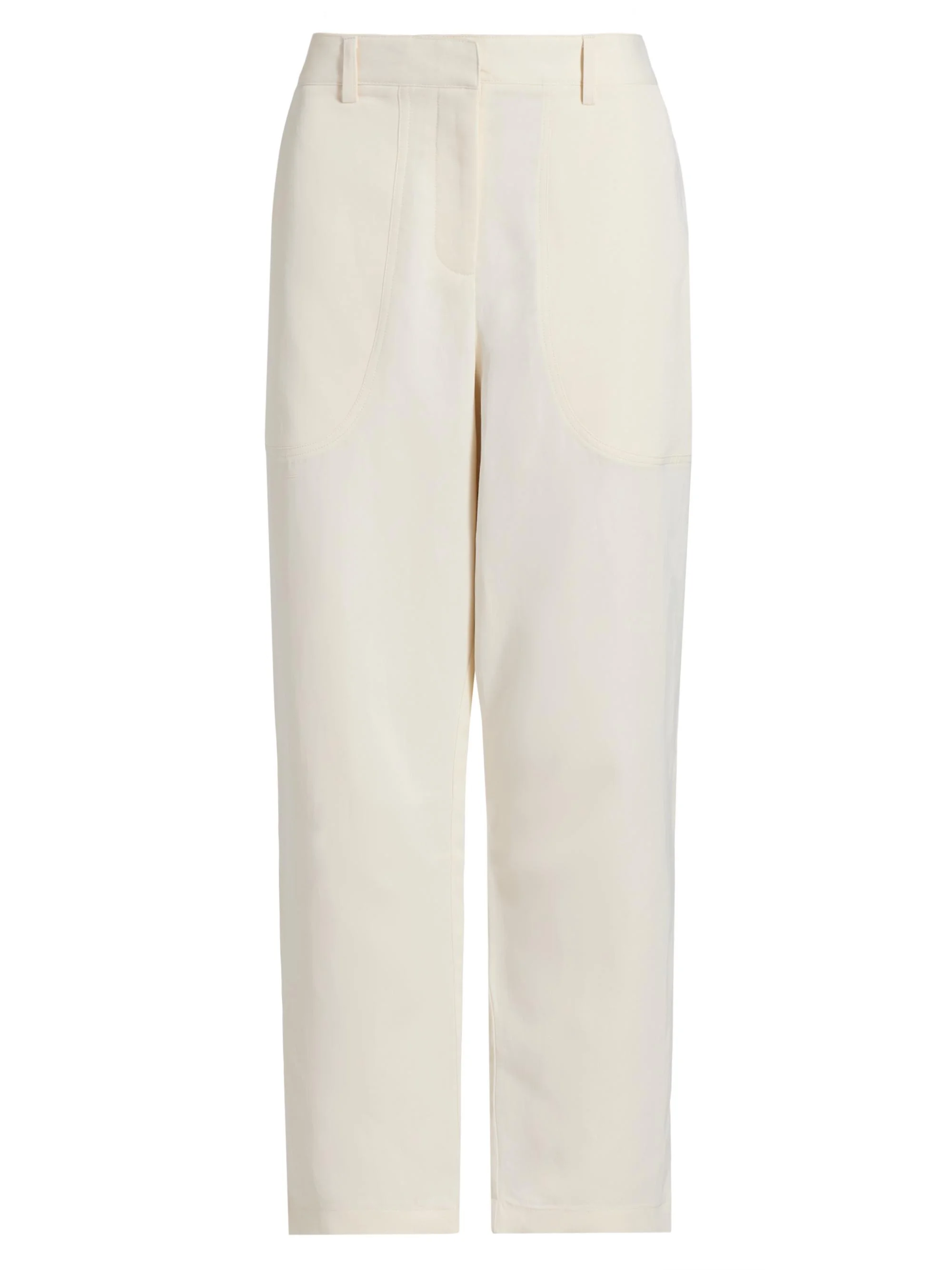 Women's Jetties Beach Flat Front Ankle Pants - Bone - 1