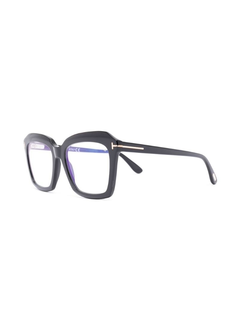 logo-plaque square-frame glasses - 2