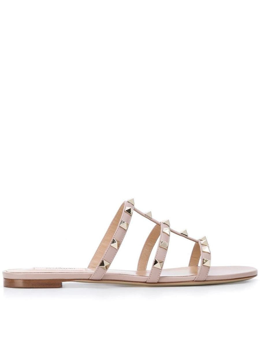 VALENTINO GARAVANI ROCKSTUD LEATHER SANDALS - 1