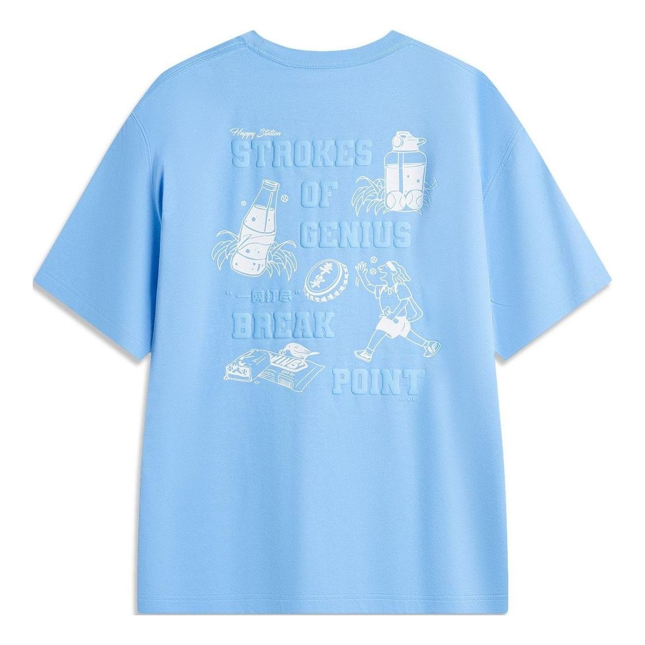 Li-Ning Cartoon Graphic T-shirt 'Light Blue' AHSU541-4 - 2