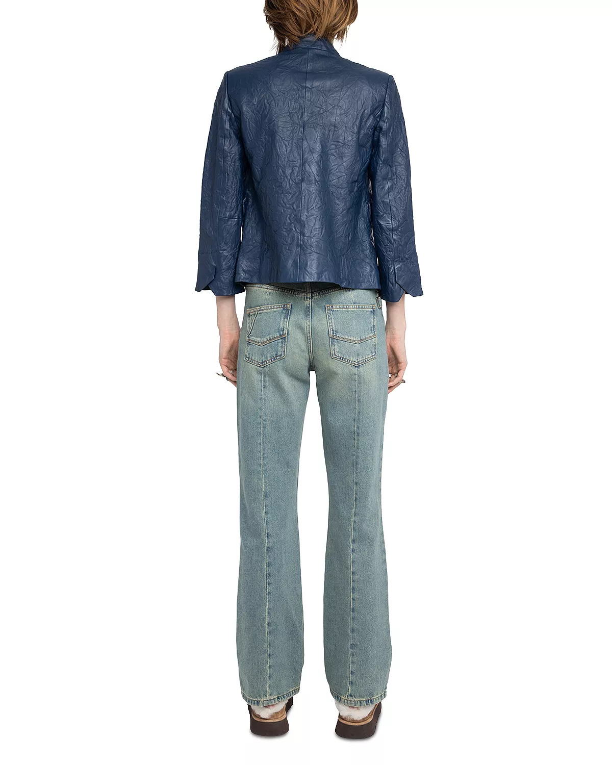 Veryn Cuir Froisse Leather Jacket - 6