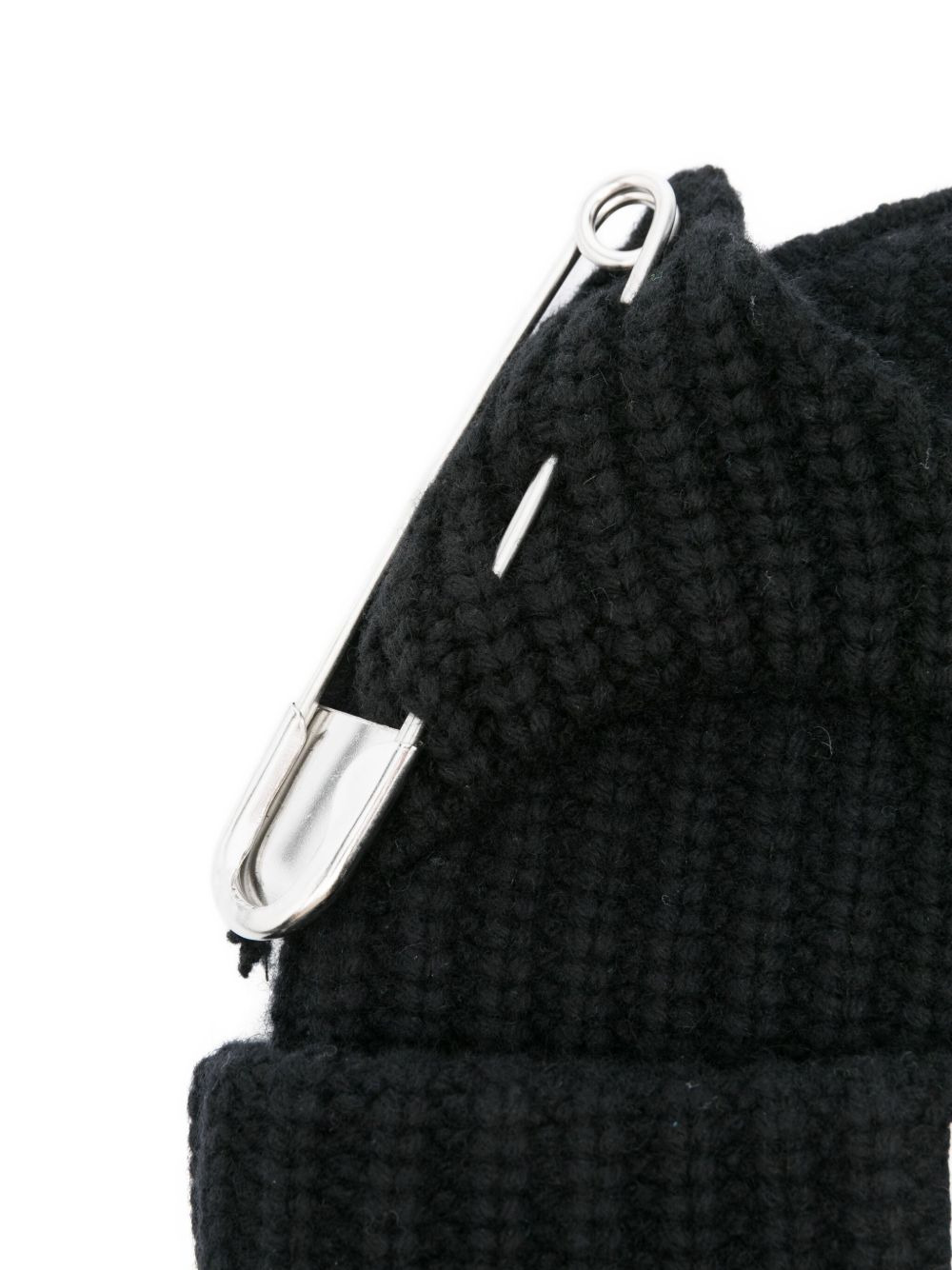 safety-pin wool-blend beanie hat - 2